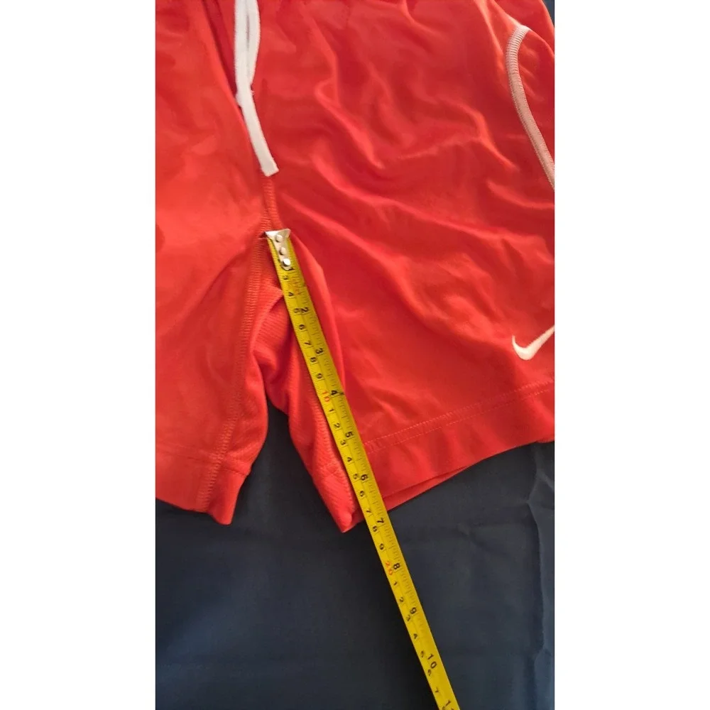 Nike Basketball Shorts Boys Size Large Orange Dry Fit Athletic Mesh 0151